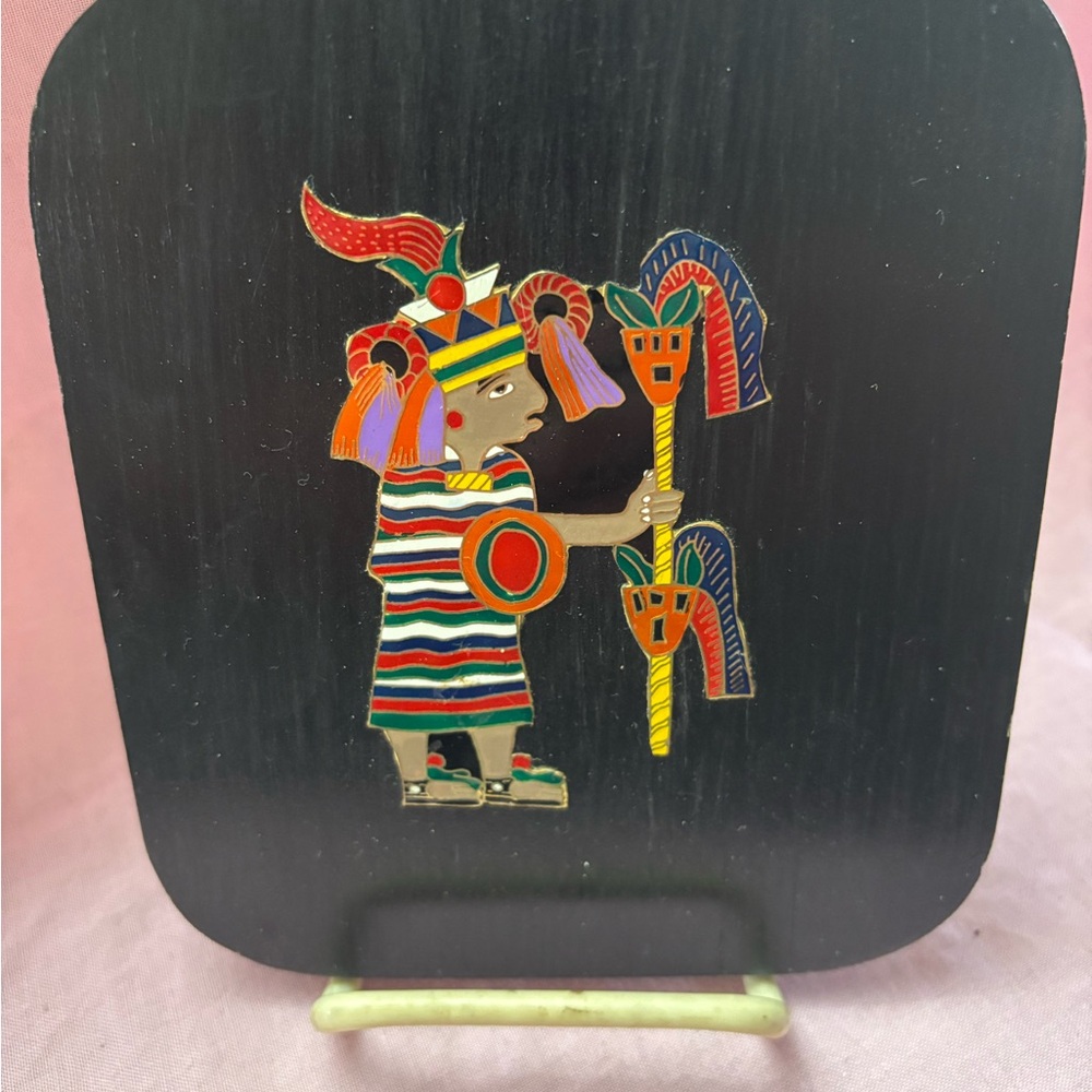 Colorful Mayan/Mexican Folk Art Plaque. Colorful
